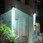 8 LEDs Infrared Induction Solar Garden Wall Light, White Light, Warm Light