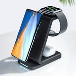 D2 3 In 1 15W Wireless Vertical Charger, D2 (Black)