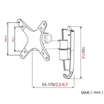 Gibbon Mounts L03 Computer Monitor Wall Mount Bracket Aluminum Alloy Quick Release TV Bracket