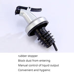 Stainless Steel Glass Oil Bottle Kitchen Pressed Seasoning Bottle, 200ml, 300ml, 500ml