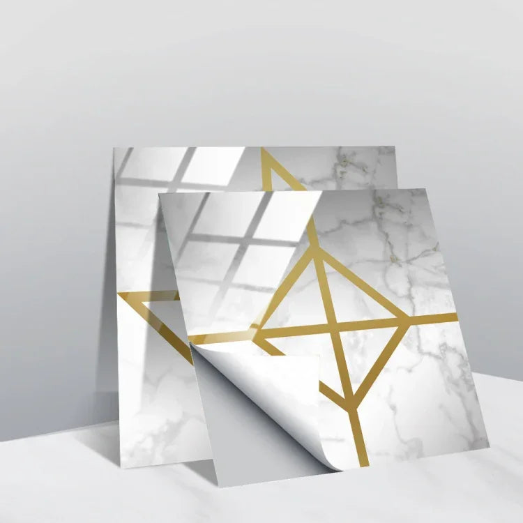 PVC Crystal Covered Film Geometric Pattern Tile Wall Sticker, 20 PCS 20cm