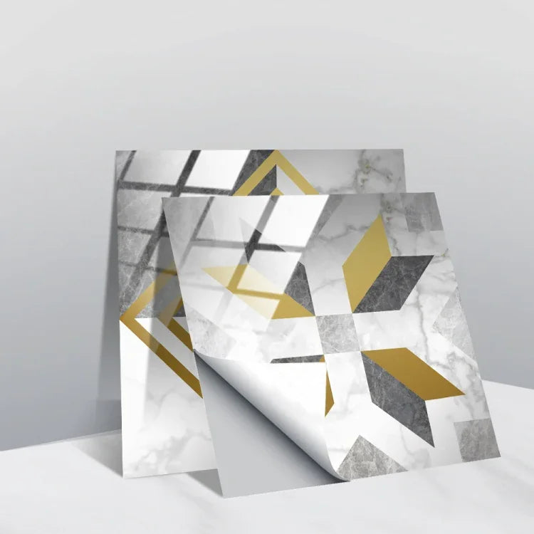 PVC Crystal Covered Film Geometric Pattern Tile Wall Sticker, 20 PCS 20cm