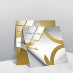 PVC Crystal Covered Film Geometric Pattern Tile Wall Sticker, 20 PCS 20cm