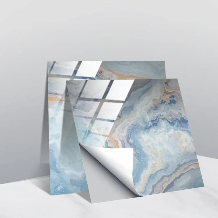 PVC Crystal Covered Film Geometric Pattern Tile Wall Sticker, 20 PCS 20cm