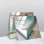 PVC Crystal Covered Film Geometric Pattern Tile Wall Sticker, 20 PCS 20cm