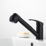 Pull-Out Hot And Cold Telescopic Scrubbed Water Tank Faucet, Copper Chrome, Copper Black, Zinc Alloy Chrome, Zinc Alloy Black