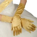 1pair Bride Gloves Satin Long Vintage Travel Sunscreen Dress Wedding Gloves