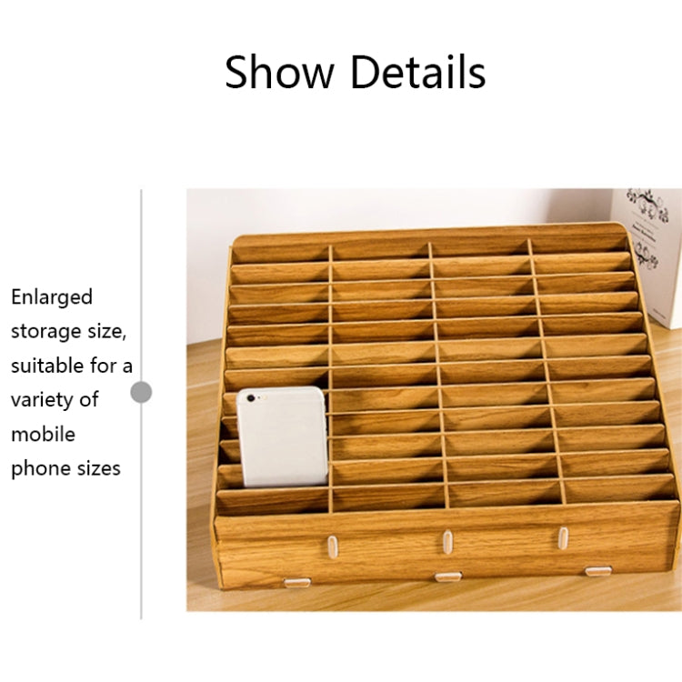 D-86 Office Conference Classroom Mobile Phone Storage Box, Style:, 12 Grids (Walnut), 12 Grids (Oak), 24 Grids (Walnut), 36 Grids (Walnut), 36 Grids (Oak), 48 Grids (Walnut), 48 Grids (Oak), 60 Grids (Walnut), 60 Grids (Oak)