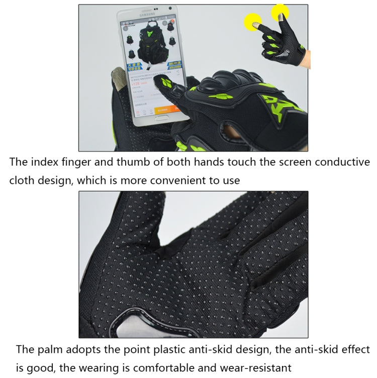 MOTOCENTRIC 13-MC-010 Touch Screen Motorcycle Breathable Gloves, M, XL
