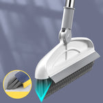 Hard Bristle Crevice  Brush Long Handle Floor Brush Wiper,Style:, 2-section Rod, 3-section Rod