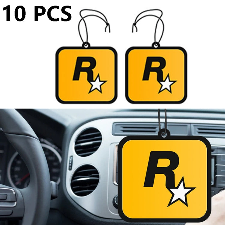 10 PCS Car Perfume Pendant Fragrance Decoration, R Star