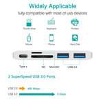USB-C To HDMI Splitter Docking Station Card Reader, Specification：, 5 in 1 Gray, 5 in 1 Silver, 6 in 1 Gray, 6 in 1 Silver