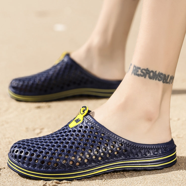 X902 Summer Beach Shoes Non-Slip Flip Llops Couple Slippers Men Hole Shoes, 45