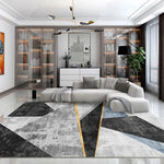 Modern Abstract Geometric Living Room Rug Coffee Table Cushion, 50x80cm, 60x90cm