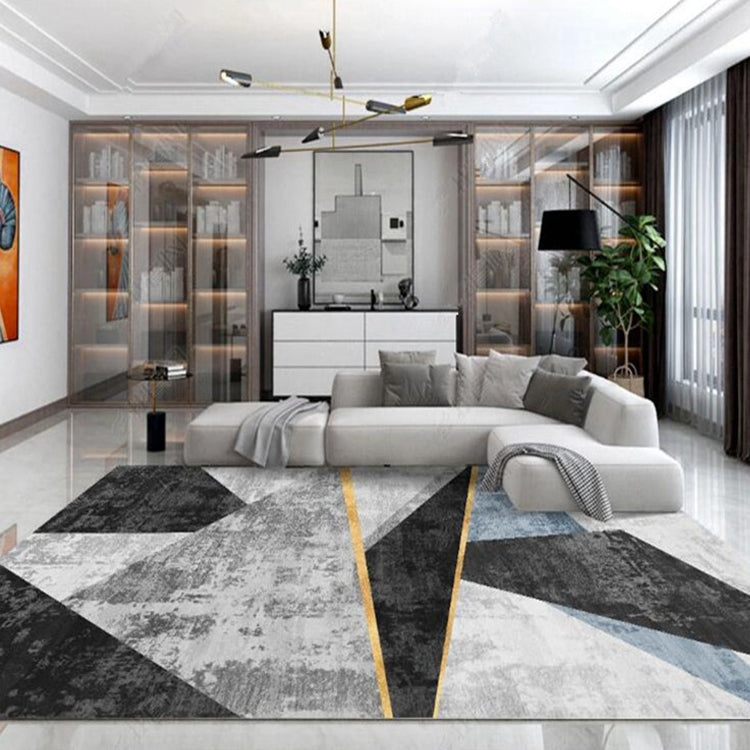 Modern Abstract Geometric Living Room Rug Coffee Table Cushion, 80x120cm, 80x160cm