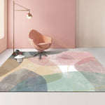 Modern Abstract Geometric Living Room Rug Coffee Table Cushion, 140x200cm