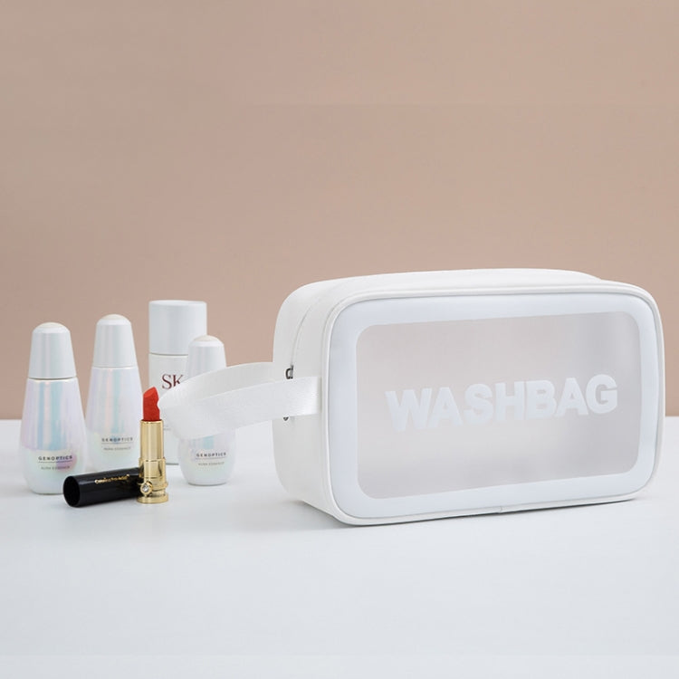 2 PCS Frosted Translucent Waterproof Storage Bag Cosmetic Bag Swimming Bag Wash Bag, Black M, Black M 2 Handles, Black L, Pink S, Pink M, Pink M 2 Handles, Pink L, White S, White M, White M 2 Handles, White L, Blue S, Blue M, Blue M 2 Handles, Blue L