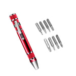 8 In 1 Screwdriver Aluminum Alloy Combination Disassembly Pen Repair Screwdriver, 8 In 1 Blue, 8 In 1 Red, 8 In 1 Silver