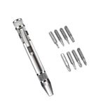 8 In 1 Screwdriver Aluminum Alloy Combination Disassembly Pen Repair Screwdriver, 8 In 1 Blue, 8 In 1 Red, 8 In 1 Silver