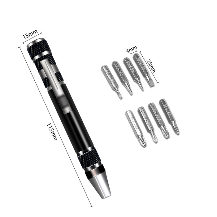 8 In 1 Screwdriver Aluminum Alloy Combination Disassembly Pen Repair Screwdriver, 8 In 1 Blue, 8 In 1 Red, 8 In 1 Silver