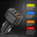 PD+2.4A Dual USB Car Charger, Style: 3 Ports (Black), 3 Ports (Black), 3 Ports (White)
