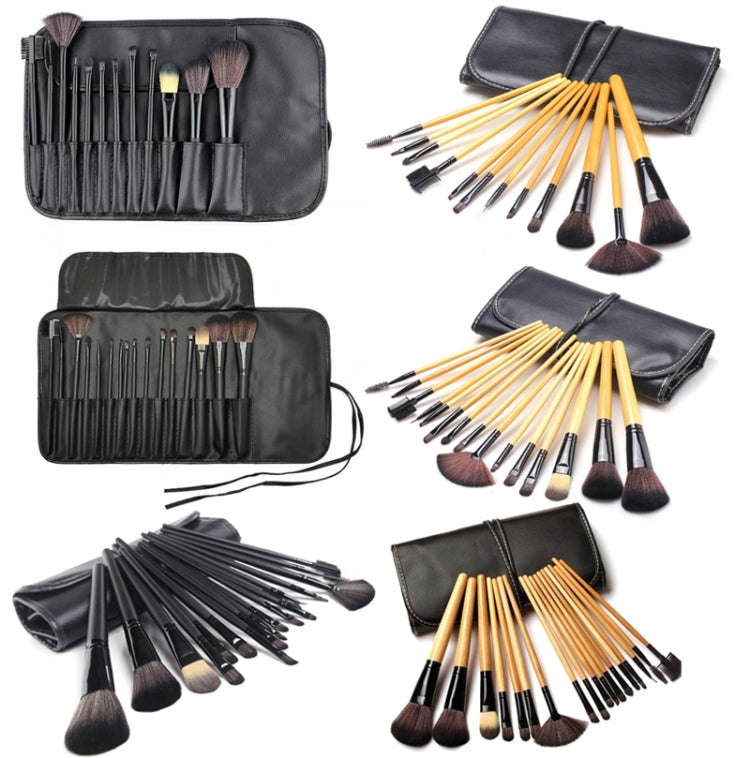 Makeup Brush Set Loose Powder Brush Makeup Tool, 15 PCS / Set Black, 15 PCS / Set Wood Color, 18 PCS / Set Wood Color