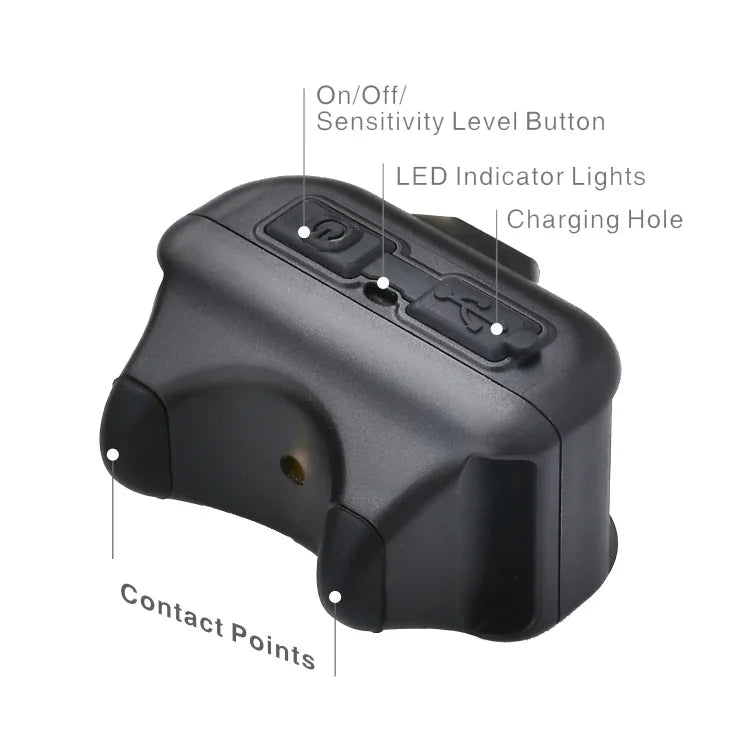 Pet Collar Trainer Rechargeable Automatic Bark Stop, Automatic Bark Stop Black, Automatic Bark Stop Black White Spots