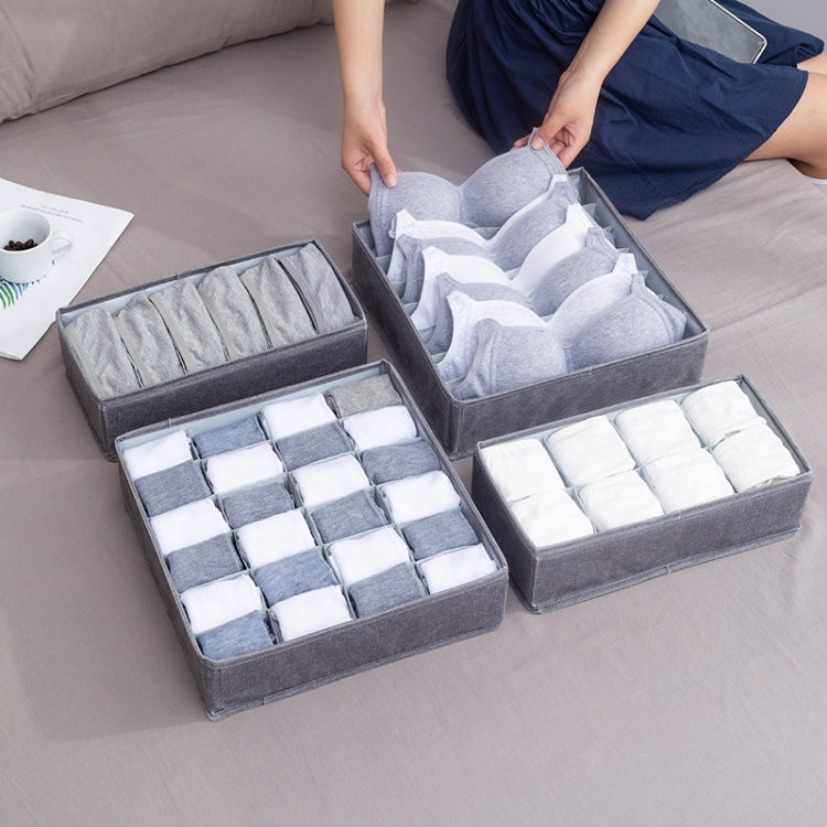 Foldable Drawer Clothes Storage Box, Spec:, 24 Grids (Gray), 24 Grids (Linen), 24 Grids (Red), 24 Grids (Green), 7 Grids (Gray), 7 Grids (Linen), 7 Grids (Red), 7 Grids (Green), 8 Grids (Gray), 8 Grids (Linen), 8 Grids (Red), 8 Grids (Green)
