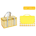 JY2209 Camping Moistureproof Portable Picnic Basket Set, Spec:, Red White, Yellow White, Leaves, Red White+150x100cm, Yellow White+150x100cm, Leaves+150x100cm, Red White+150x200cm, Yellow White+150x200cm, Leaves+150x200cm, Red White+200x200cm          ...
