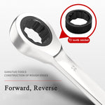Combination Ratchet Wrench with Flexible Head Dual-purpose Ratchet Tool, 6mm, 7mm, 9mm, 11mm, 16mm, 24mm, 18mm, 20mm, 21mm, 22mm, 23mm