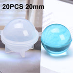 Crystal Epoxy Ball Silicone Mould DIY Handmade Jewelry Sphere Making Mould, 20 PCS 20mm, 20 PCS 30mm, 10 PCS 40mm, 4 PCS 50mm, 4 PCS  60mm