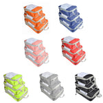 3 PCS/Set Travel Waterproof Compression Clothes Storage Bag, Orange With Net, Nevy With Net, Pink With Net, Red With Net, Green With Net, Gray With Net, Black With Net, Gray Without Net, Black Without Net, Red Without Net, Blue Without Net             ...