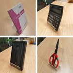 2 PCS Acrylic Display Stand Transparent Book Shelf Photo Frame Holder, 100 x 115 x 145mm