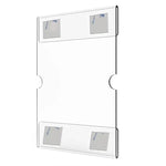 2 PCS 4x6 Inch Wall Mounted Acrylic Signage Bracket Wall Photo Frame, Wall Photo Frame