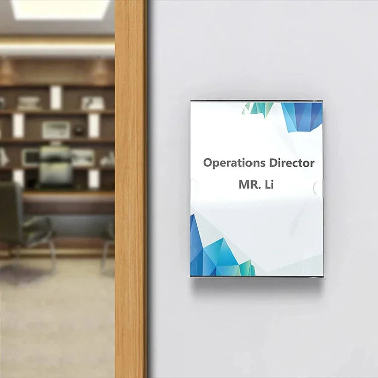 2 PCS 4x6 Inch Wall Mounted Acrylic Signage Bracket Wall Photo Frame, Wall Photo Frame