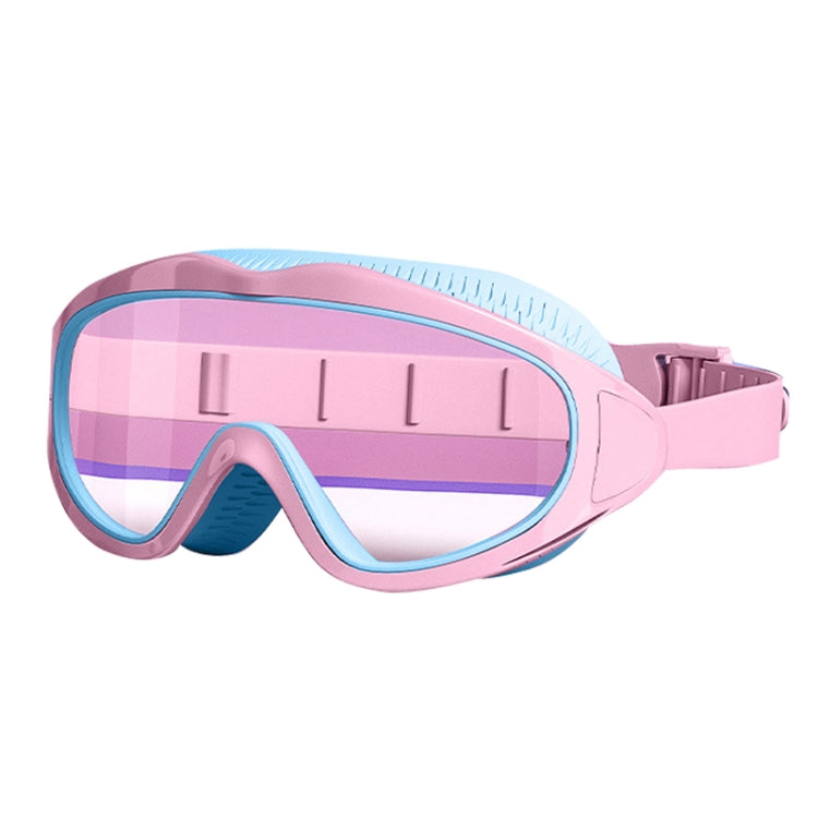 Anti-fog Children Swimming Goggles Comfortable Large Frame Diving Glasses, Macaron, Pumpkin Orange, Milk White, Ice Lake Blue, Pink Blue