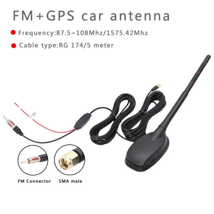GPS+FM/AM+DAB Car Radio Amplified Antenna, GPS+FM/AM+DAB