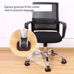 5 PCS Computer Seat Pulley Holder Chair Roller Non-slip Pad, Square Bean-colored Felt Bottom, Square Brown Felt Bottom, Round Bean Color Plastic Bottom, Round Black Plastic Bottom