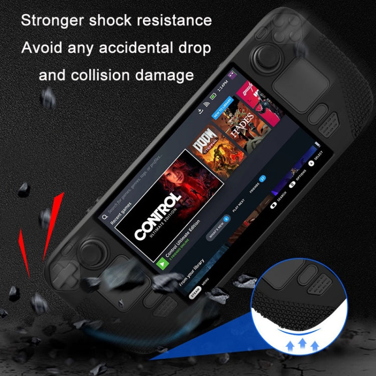 All-Inclusive Silicone Cover With Button Cap For Steam Deck, (Red), (Pink), (Black), (Blue)