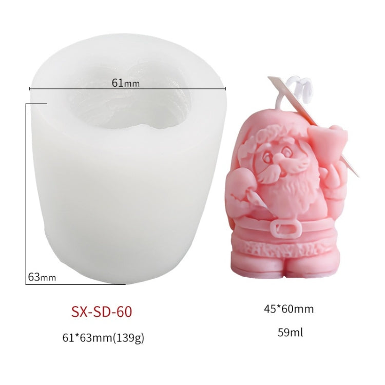 DIY Christmas Candle Aromatherapy Gypsum Silicone Mold, Shape:, Santa, Simple Christmas Tree, Triangular Christmas Tree, Christmas Gift, Single Stereo, Snow House 3, Single Christmas Cylinder, Origami Christmas Tree, 8 Cone Contest Christmas Tree