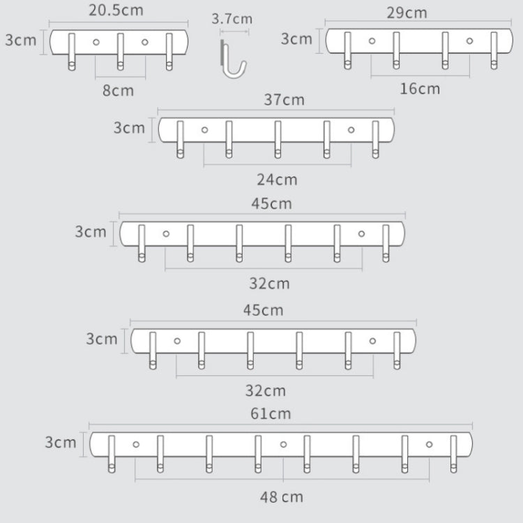 304 Stainless Steel No Punching Door Rear Coat Hook, 3 Hooks, 4 Hooks, 6 Hooks, 7 Hooks, 8 Hooks, 201 Butterfly Hook