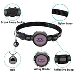 Pet Reflective Collar with Bell for AirTag 2nd Gen / AirTag 1st Gen, Red, Purple, Black, Pink