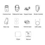 Thumb Action Camera 4K HD Anti-shake WiFi Camera, (White), (Black)