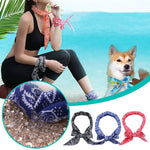3 PCS Summer Cooling Bandana Neck Wraps Scarf For Women Men Kids Pet, Black Leaves, Blue Leaves, Red Leaves, Green Leaves, Yellow Leaves