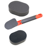 Handle + Sponge Long Handle Car Tire Varnishing Brush Tire Waxing Brush Sponge, 10PCS Sponge, Handle + Sponge