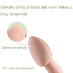 2 Sets/20pcs Packaging Random Color Delivery Mini Leather Wet and Dry Makeup Finger Puff, 20 PCS Blue, 20 PCS White, 20 PCS Dark Skin-color, 20 PCS Pink Purple, 20 PCS Black, 2 Sets/20pcs Mixed-colors