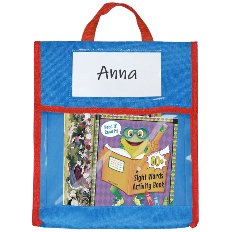 BG20080815 School Children Tote Book Bag Toy Handbag, Yellow, Green, Blue, Red