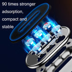 Q10 Car Dashboard Magnetic Suction Mini Mobile Phone Holder, Black, Silver, Gold