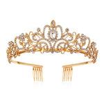 G2888 Crystal Diamond Wedding Party Braided Hair Crown Show Headband, Silver White, Silver, Gold, Rose Gold, AB Colorful, White+Pink, Pink, Blue, No Comb Rose Gold, No Comb Gold, Colorful Opal, Colorful, Purple Red Diamond, Light Purple, Light Green   ...