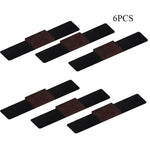 6 PCS U-shaped Iron Tube Dining Table Foot Cover Office Computer Chair Leg Protector, U-shaped Table Foot Cover